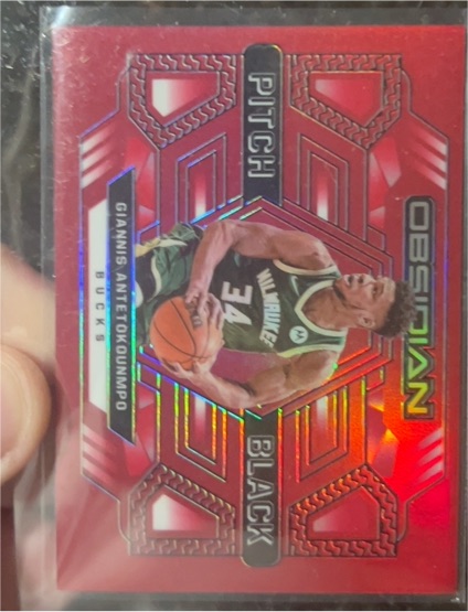 2020 Panini Obsidian Pitch Black #PB-GA Giannis Antetokounmpo — front
