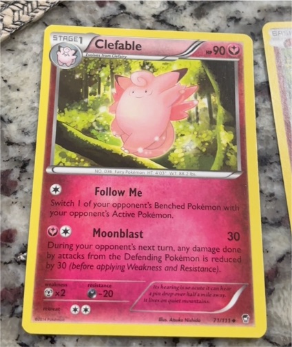 2010 Pokémon #71 Clefable — front
