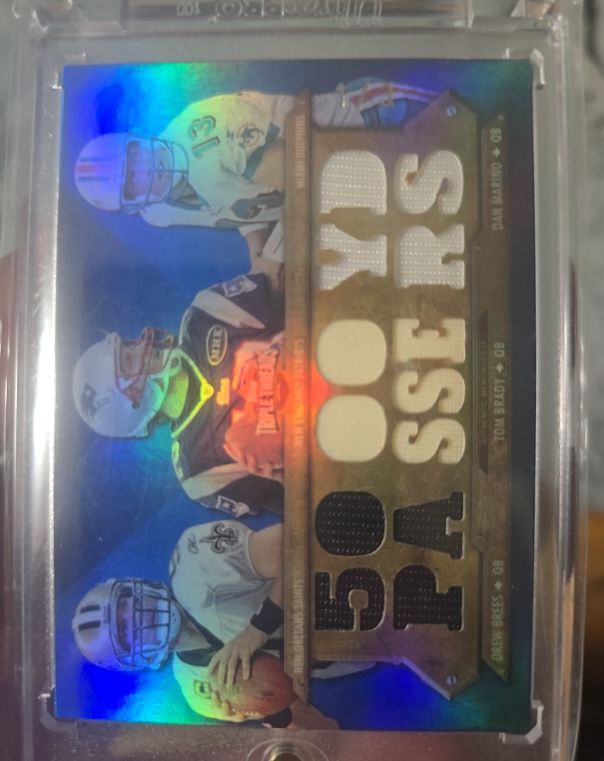 2008 Topps 500 Yards Passers Dan Marino Tom Brady Drew Brees — front