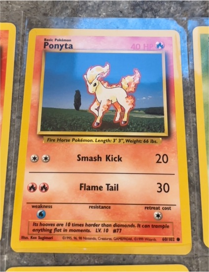 1999 Pokémon #60 Ponyta — front