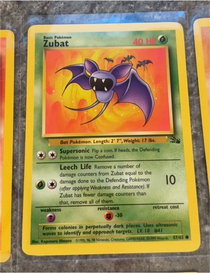 1995 Pokémon #57 Zubat — front