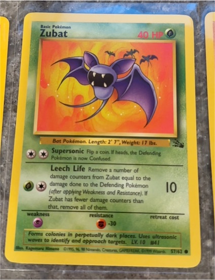 1995 Pokémon #57 Zubat — front