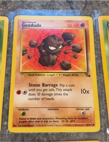 1999 Pokémon #47 Geodude — front