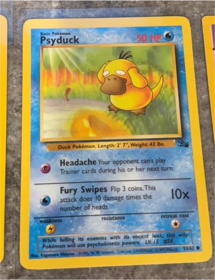 1995 Pokémon #53 Psyduck — front