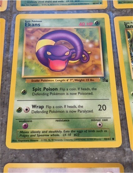 1999 Pokémon #46 Ekans — front