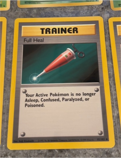 1999 Pokémon #82 Full Heal — front