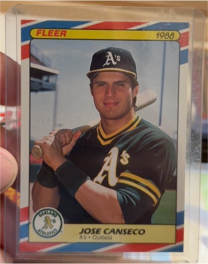 1988 Fleer #548 Jose Canseco — front