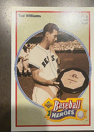 1991 Upper Deck Baseball Heroes #1 Ted Williams — front