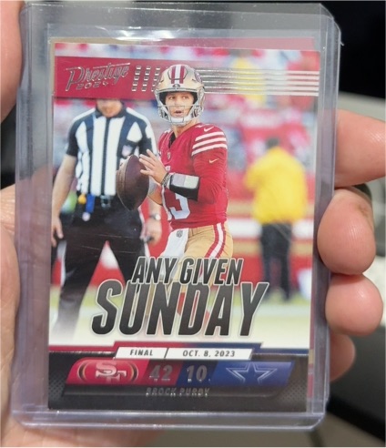 2023 Panini Prestige Any Given Sunday Brock Purdy — front