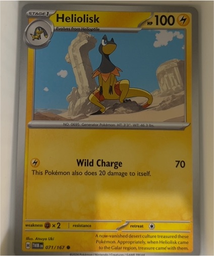 2020 Pokemon TCG Sword & Shield #071 Heliolisk — front
