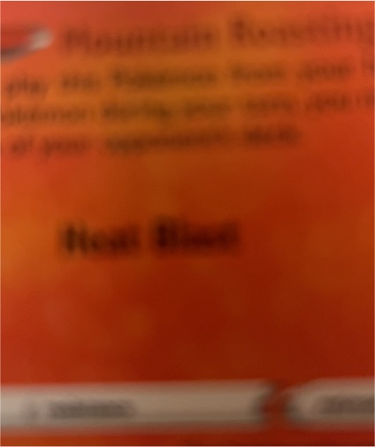Bakugan Heat Blast Card — front