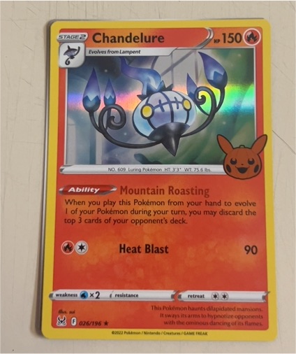 2022 Pokémon #026 Chandelure — front