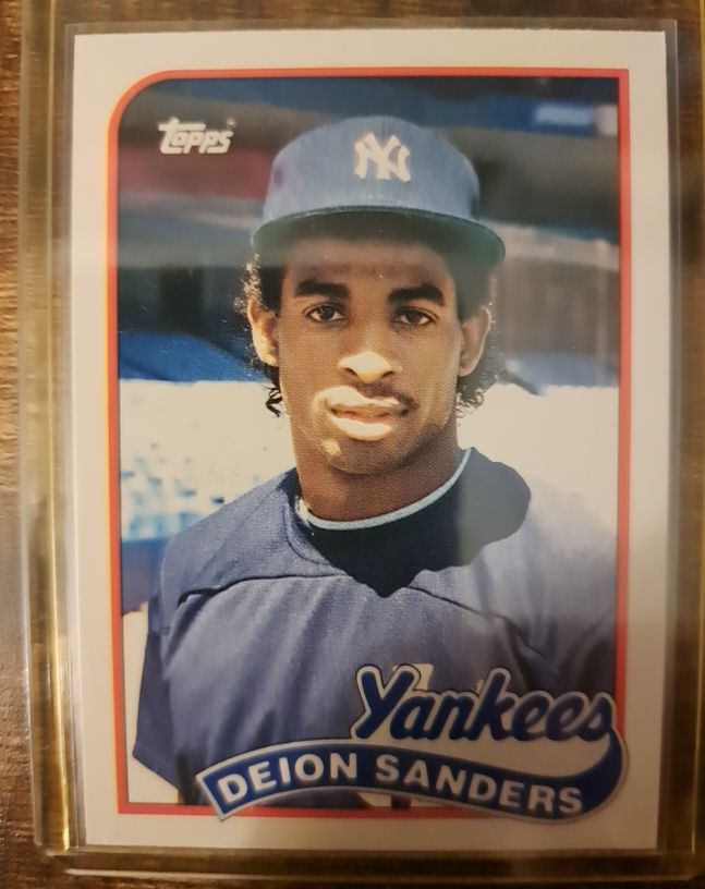 1989 Topps #300 Deion Sanders — front