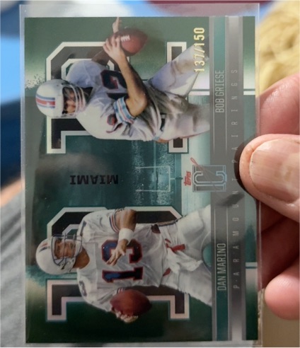 1997 Topps Chrome Dan Marino & Bob Griese #D2 — front