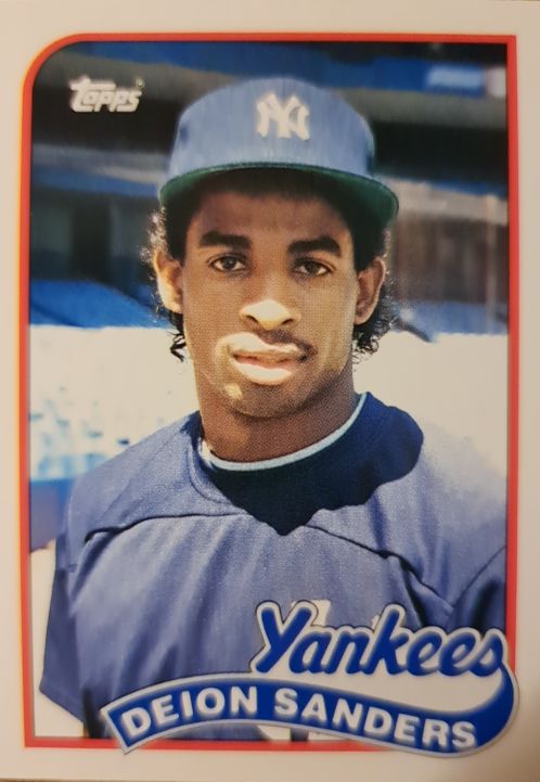 1989 Topps #1 Deion Sanders — front