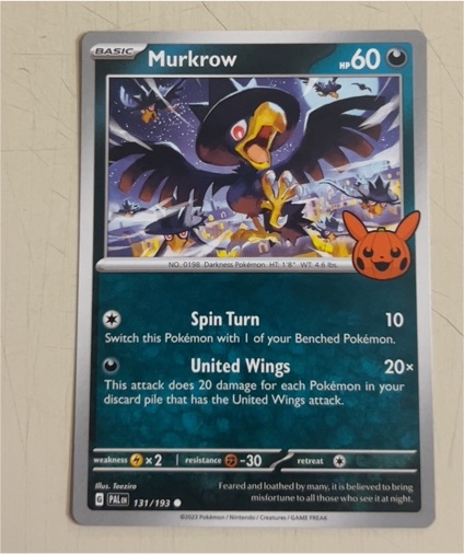 2023 Pokémon Scarlet & Violet Paldea Evolved #131 Murkrow — front