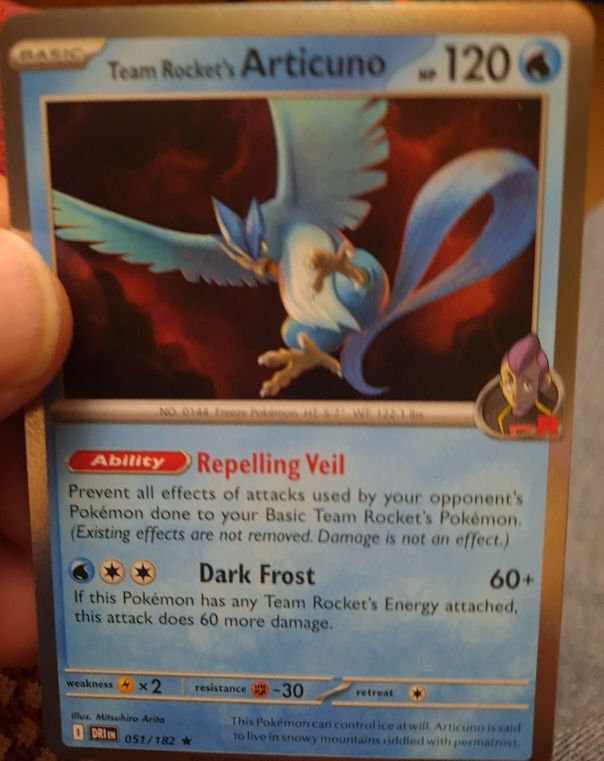 2021 Pokémon Team Rocket Returns #051 Articuno — front