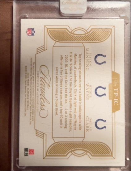 2012 Panini Flawless Touchdown Kings Reggie Wayne — front