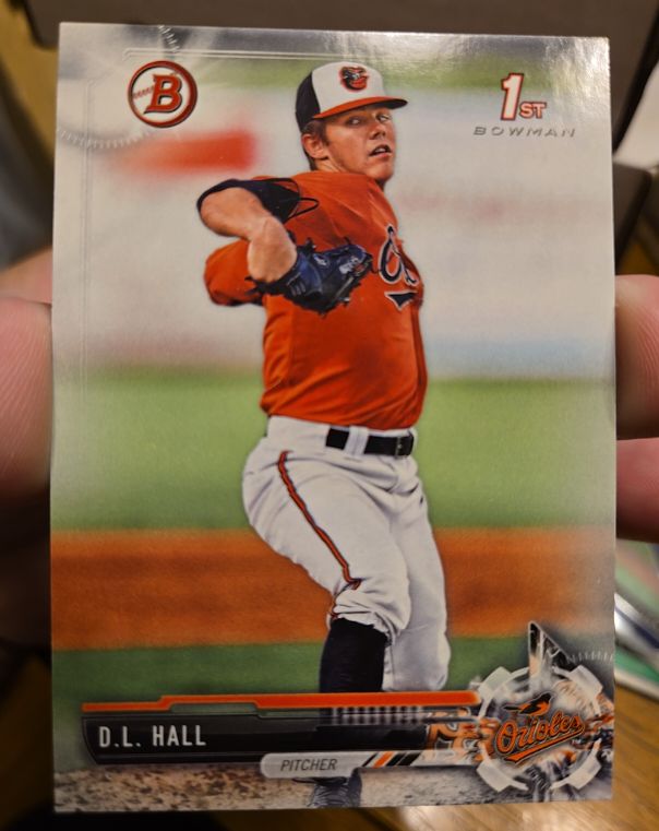 2021 Bowman #1 D.L. Hall — front
