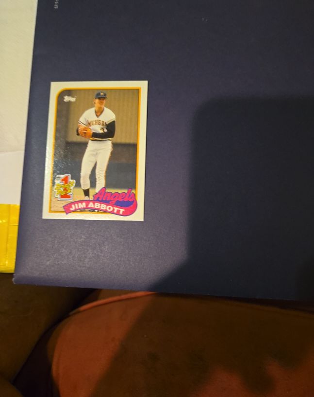 1989 Topps #1 Jim Abbott — front