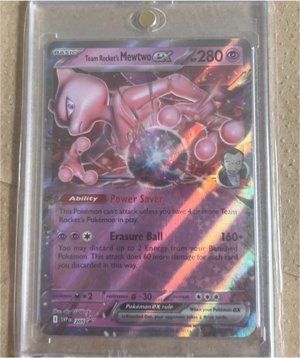 2023 Pokémon TCG Team Rocket's Mewtwo ex #205 — front