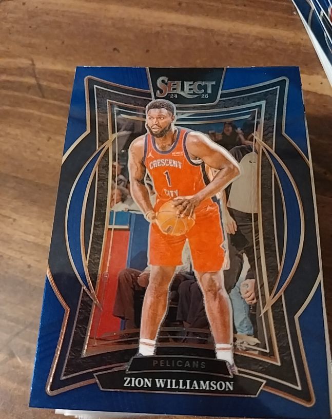 2024-25 Panini Select Concourse Blue Prizm #28 Zion Williamson — front