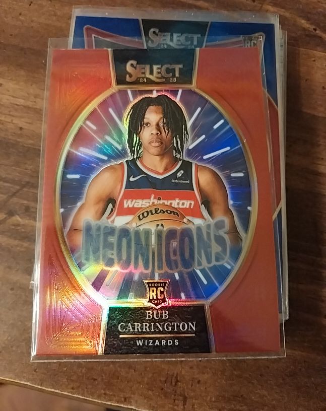 2024-25 Panini Select #6 Bub Carrington Neon Icons — front