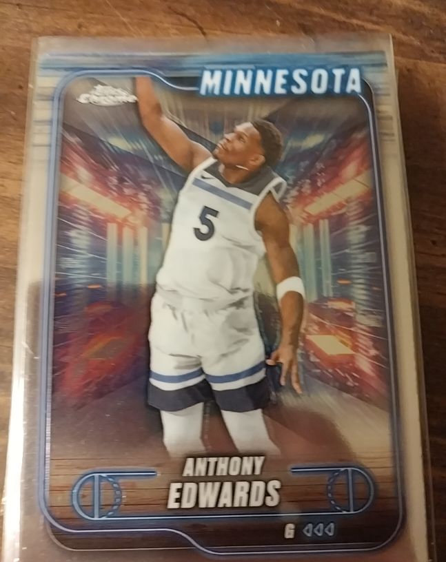 2024-25 Topps Chrome #77 Anthony Edwards — front
