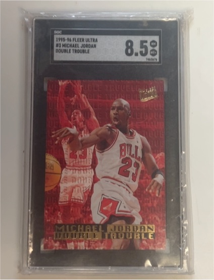 1995-96 Fleer Ultra #3 Michael Jordan Double Trouble — front