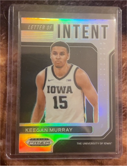 2022-23 Panini Prizm Draft Picks Letter of Intent #INT-KM Keegan Murray — front