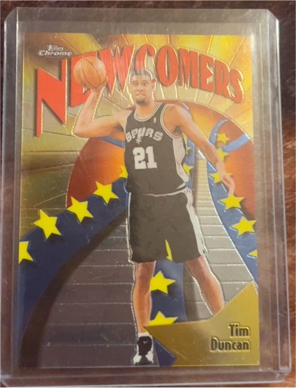 1998-99 Topps Chrome #SB26 Tim Duncan Season's Best Newcomers — front