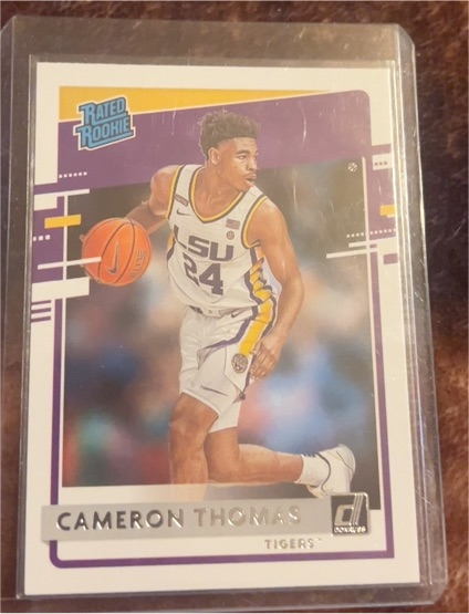2021 Panini Chronicles Donruss Draft Picks #40 Cameron Thomas Rated Rookie — front