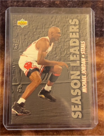 1993-94 Upper Deck #171 Michael Jordan Season Leaders Steals — front