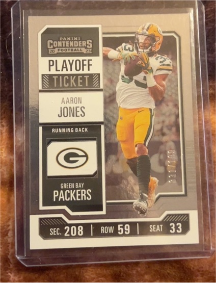 2023 Panini Contenders Season Ticket #36 Aaron Jones — front
