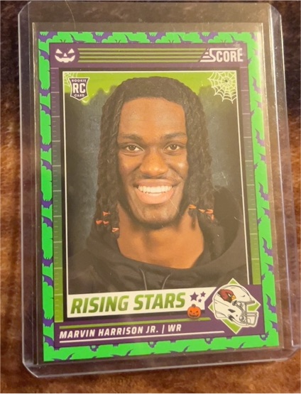 2024 Panini Score-A-Treat #38 Marvin Harrison Jr. Rising Stars Green Bats Rookie — front