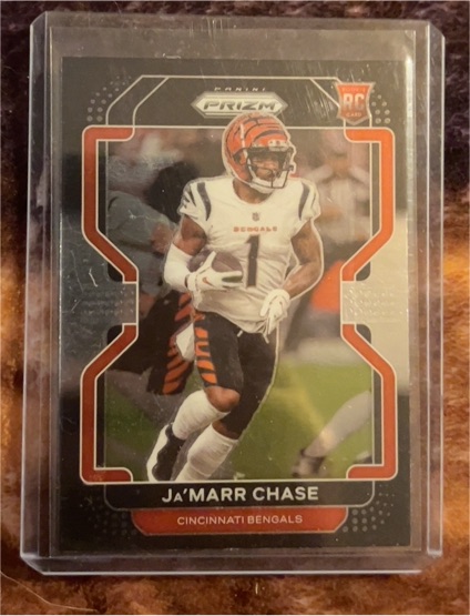 2021 Panini Chronicles Prizm Black #PB-9 Ja'Marr Chase Rookie Card — front