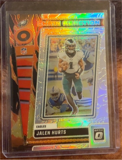 2023 Panini Donruss Optic Chain Reaction #CR-JH Jalen Hurts — front