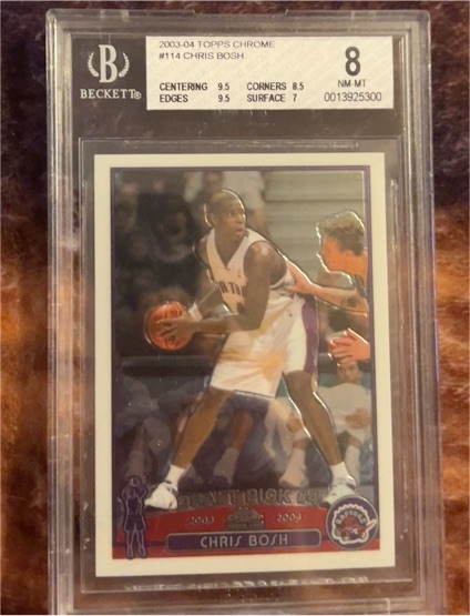 2003-04 Topps Chrome #114 Chris Bosh Rookie Card — front