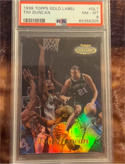 1998 Topps Gold Label #GL7 Tim Duncan — front