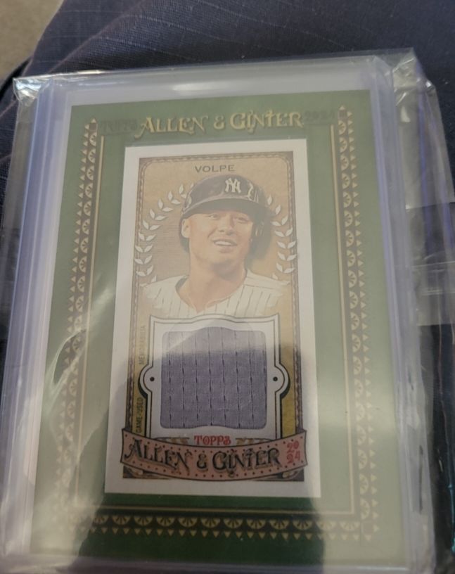 2024 Topps Allen & Ginter Mini Framed Relics #MFR-AV Anthony Volpe — front