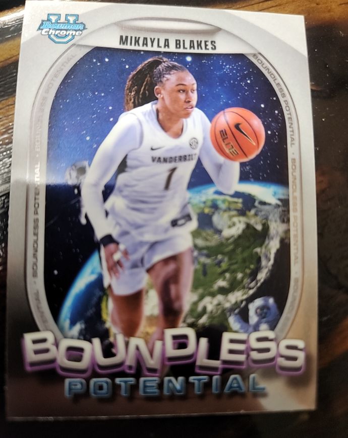 2024-25 Bowman University Chrome #BP-23 Mikayla Blakes Boundless Potential — front