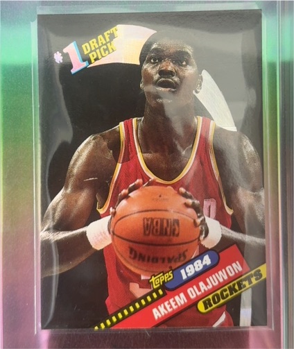 1992-93 Topps Archives Basketball #1 Draft Pick #4 Akeem Olajuwon — front