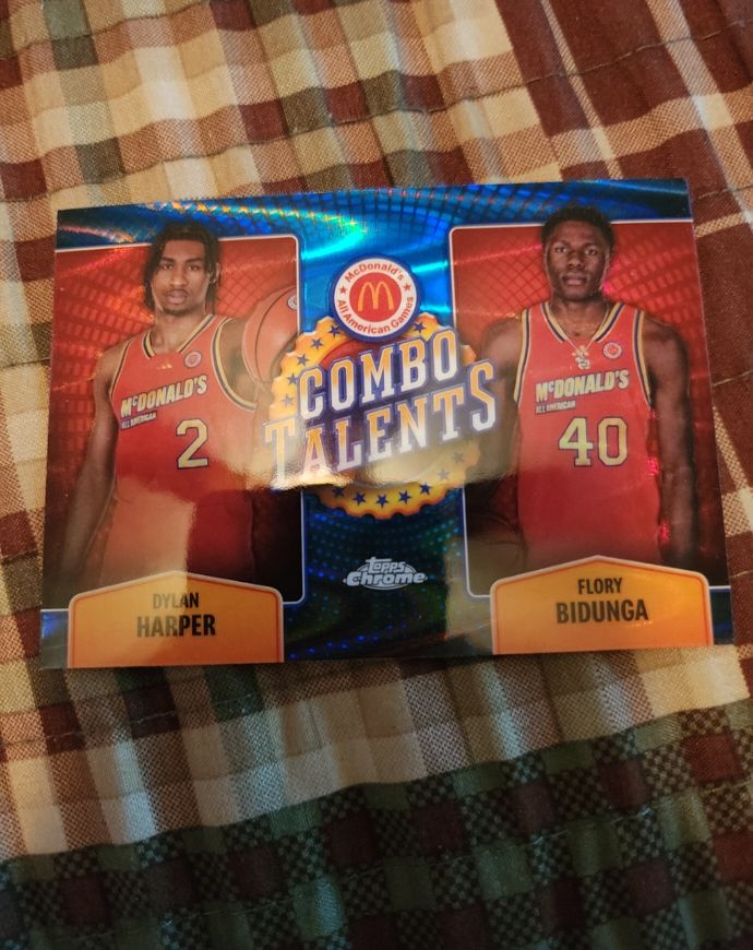 2024 Topps Chrome McDonald's All American Combo Talents #COT-DYH Dylan Harper / Flory Bidunga — front