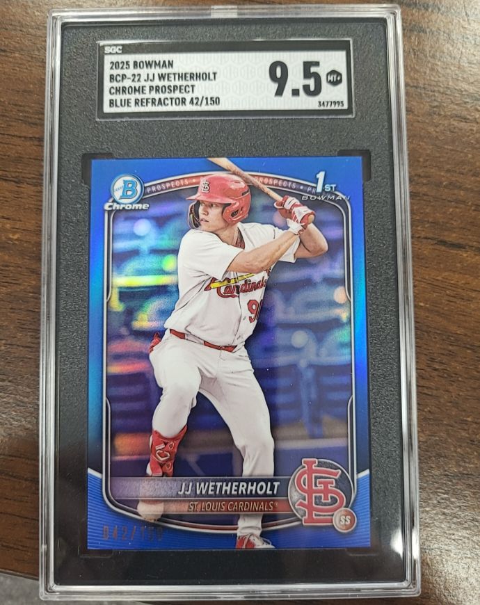 2025 Bowman Chrome Prospects #BCP-22 JJ Wetherholt — front
