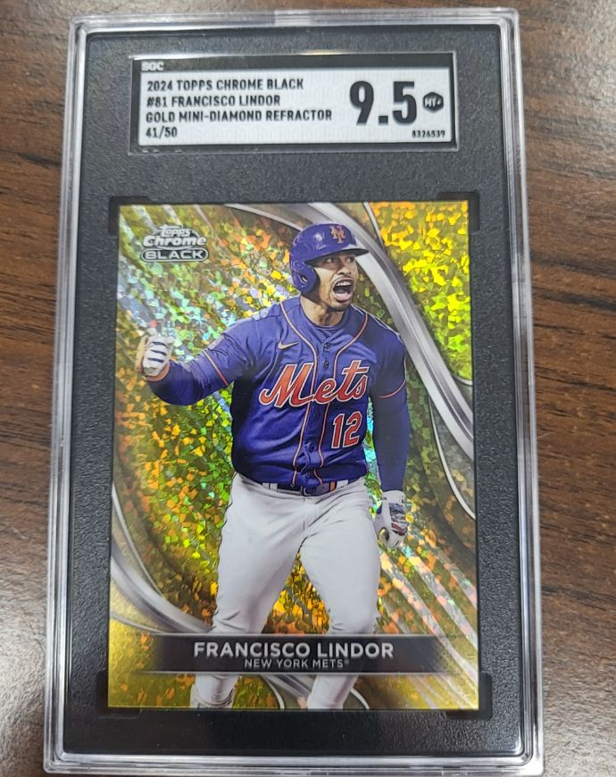 2024 Topps Chrome Black #81 Francisco Lindor — front