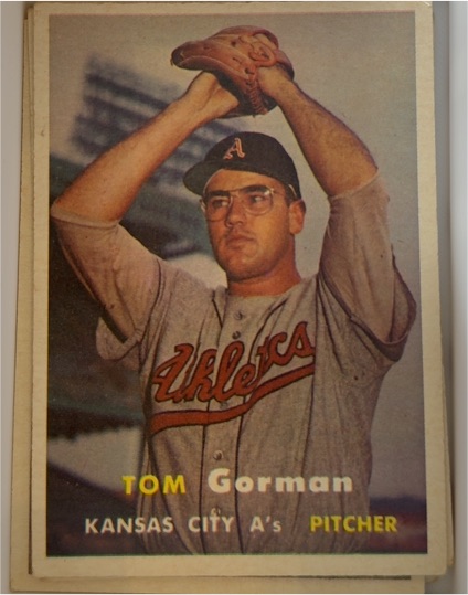 1957 Topps #87 Tom Gorman — front