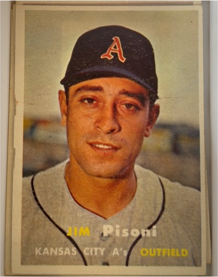1957 Topps #402 Jim Pisoni — front