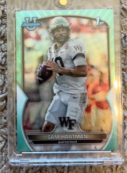 2022 Bowman University Chrome #51 Sam Hartman — front