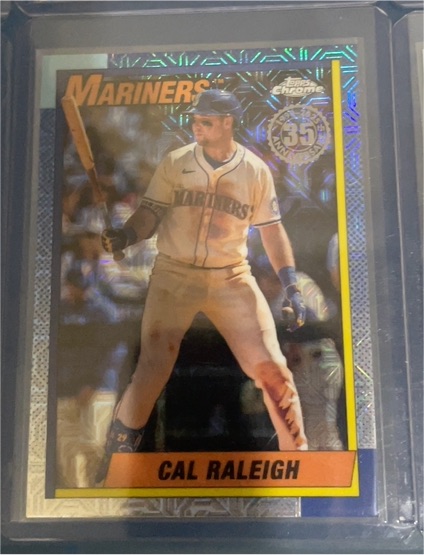 2025 Topps Series 2 1990 Chrome Silver Pack #T90C-138 Cal Raleigh — front
