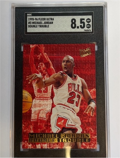 1995-96 Fleer Ultra #3 Michael Jordan Double Trouble — front